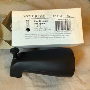 Black Zinc Diverter Tub Spout